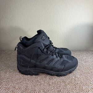 Merrell Moab 2 Mid Tactical Duty Boots Men's Sz 13W Black Vibram Sole Outdoor